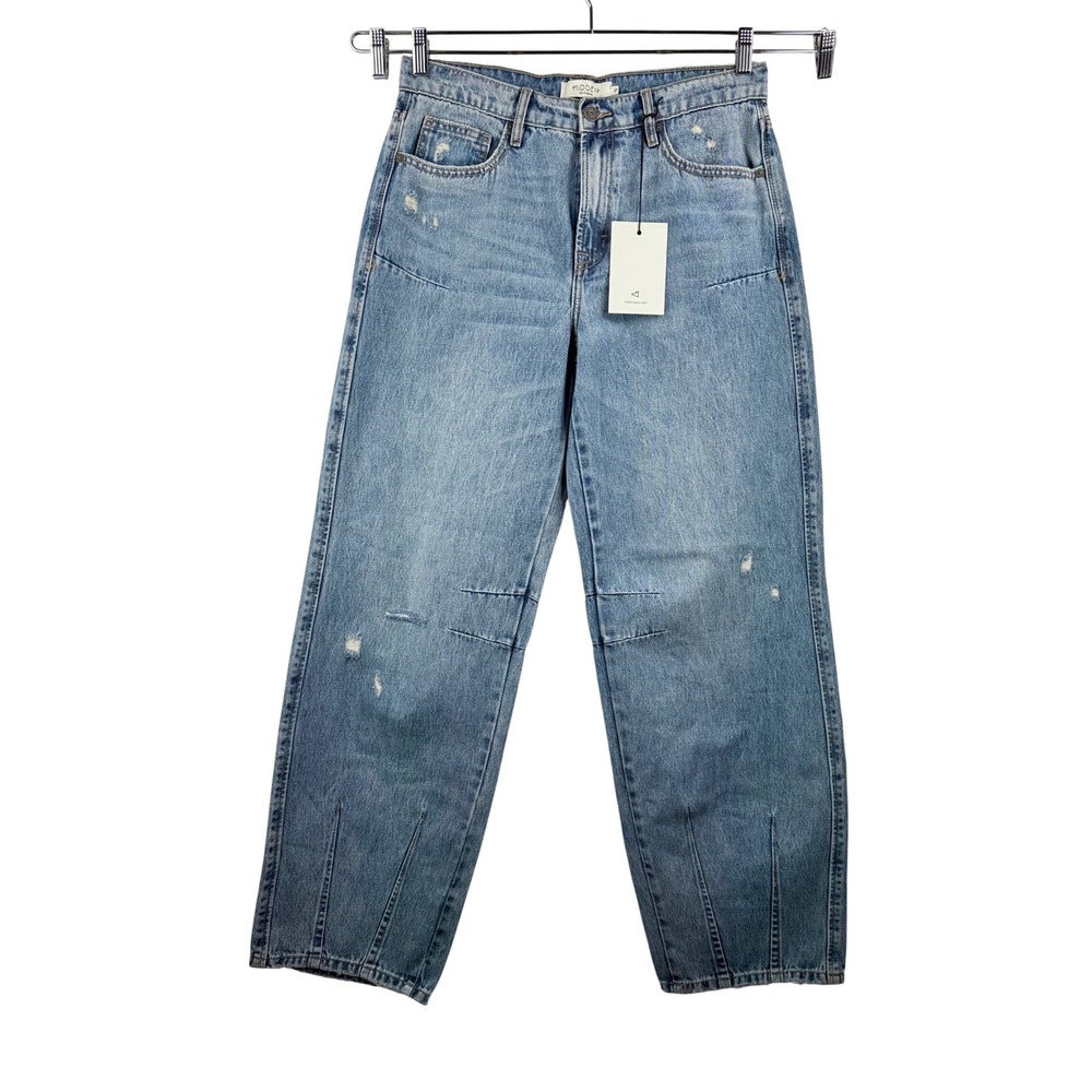 Hidden Alyx Baggy Jeans sz 27 Blue High Rise Distressed‎ barrel boho 90s